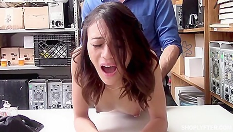 Exotic Brunette Jasmine Grey Screwed By Cocky Lp Officer