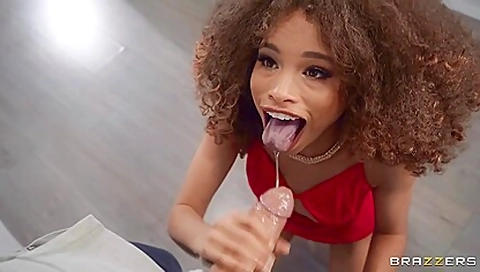 Black Cutie Cecilia Lion Boned In The Living Room