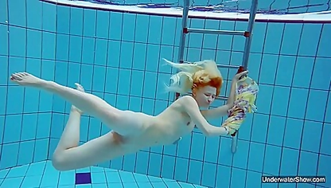 Sexiest Brunette teen 18+ Milana Voda Swimming In Pool