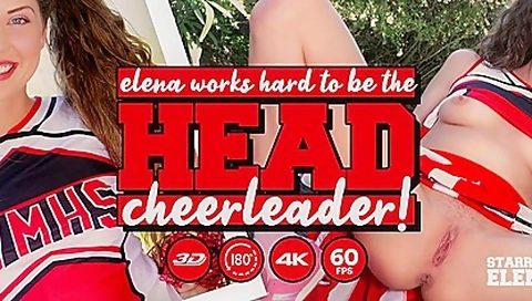 Elena Works Hard To Become The Head Cheerleader - Elena Koshka