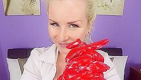 Red Latex Gloves