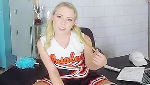 Aubrey Sinclair - Horny Cheerleader Takes Vr Cumshot