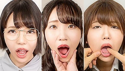 Mouth Gazing - Japanese Mouth Fetish With Yui Kawagoe, Anri Namiki And Yuna Mitake
