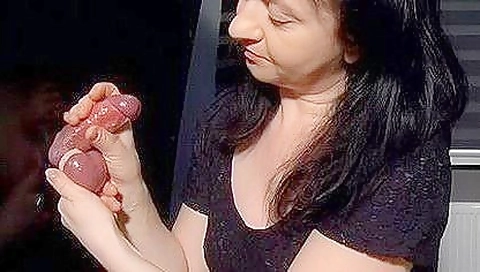 Maya Jerks Off The Guys Cock Through A Gloryhole
