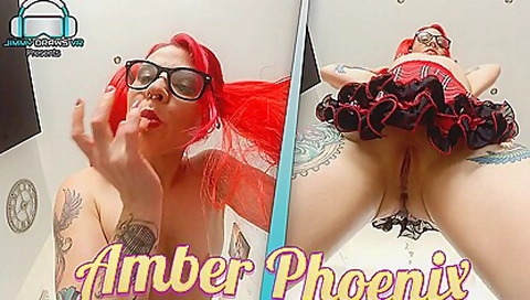 Amber Phoenix - Face Sitting - Redhead With Pigtails Pussy Closeup And Facesitting Fetish