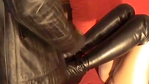 3 Cumshots On Leather Clothes